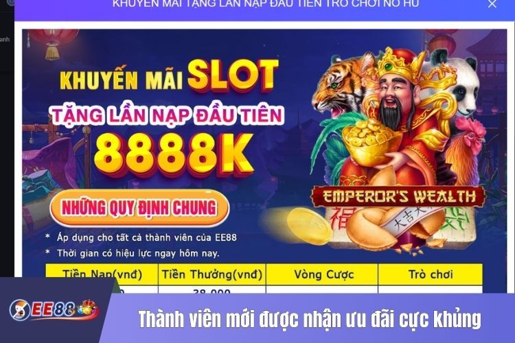 Thành viên mới được nhận ưu đãi cực khủng